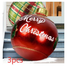 Christmas PVC Ball 24in Inflatable Decoration Ball Giant Large PVC Balls Garden Decorations