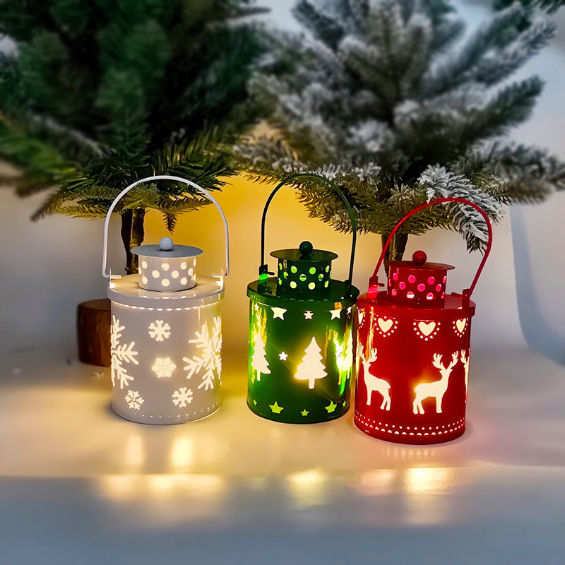 Christmas candles, LED small lanterns, wind lanterns, electronic candles, creative holiday decorations