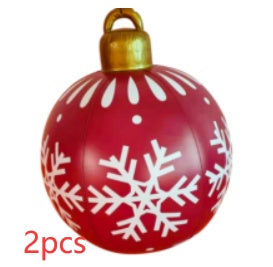 Christmas PVC Ball 24in Inflatable Decoration Ball Giant Large PVC Balls Garden Decorations