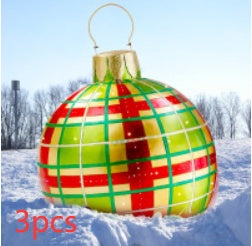 Christmas PVC Ball 24in Inflatable Decoration Ball Giant Large PVC Balls Garden Decorations