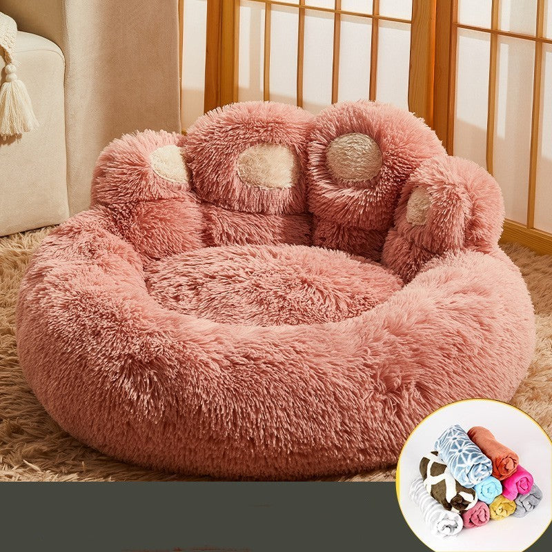 Warm Bed for Medium Size Cats Dogs Corgi Golden Retriever Sofa Fleece Lined Mattress