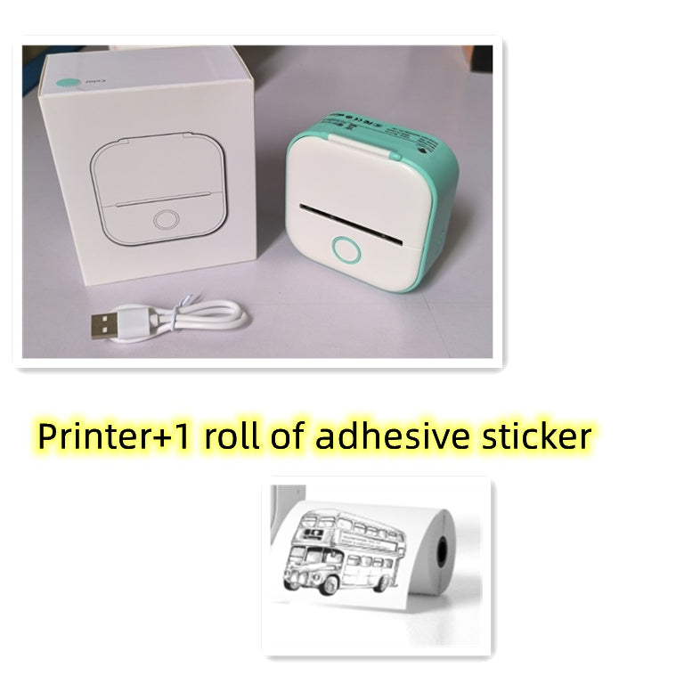 Portable Mini Thermal Label Printer Home Photo Printer Student Wrong Question Printer Bluetooth Compatible Mini Label Printer Price Tag