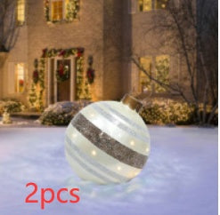 Christmas PVC Ball 24in Inflatable Decoration Ball Giant Large PVC Balls Garden Decorations