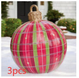 Christmas PVC Ball 24in Inflatable Decoration Ball Giant Large PVC Balls Garden Decorations