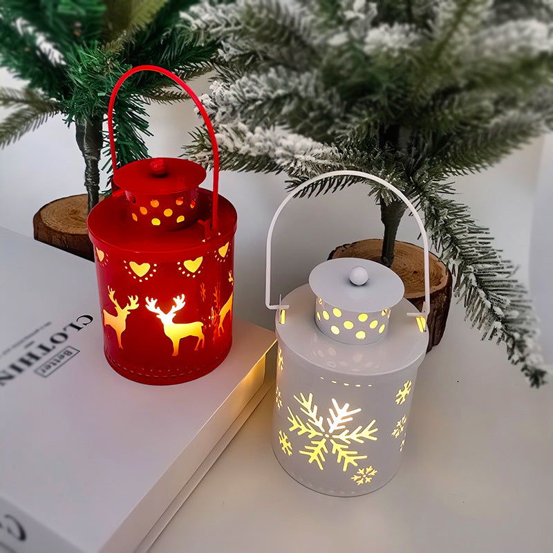 Christmas candles, LED small lanterns, wind lanterns, electronic candles, creative holiday decorations