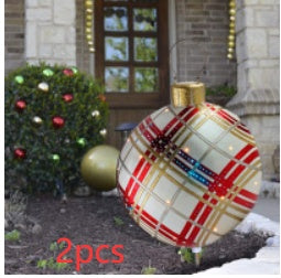 Christmas PVC Ball 24in Inflatable Decoration Ball Giant Large PVC Balls Garden Decorations