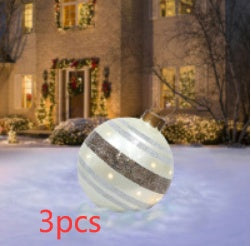 Christmas PVC Ball 24in Inflatable Decoration Ball Giant Large PVC Balls Garden Decorations